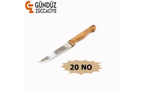 GÜNDÜZ 20NO AHSAP SAPLI TEKLI BIÇAK*10