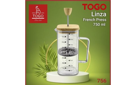 TOGO T4737 750ML ÖLÇÜLÜ FRENCH PRESS(9*14,5*18,5CM)*12