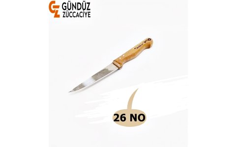 GÜNDÜZ 26NO AHSAP SAPLI TEKLI BIÇAK*10