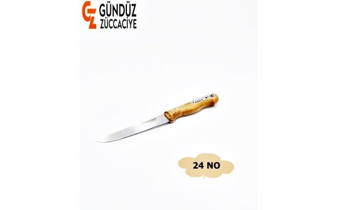 GÜNDÜZ 24NO AHSAP SAPLI TEKLI BIÇAK*10