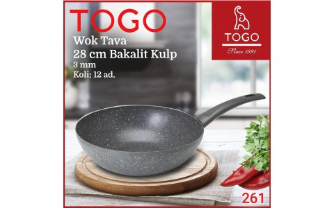 TOGO 28CM BAKALIT KULP GRANIT WOK TAVA*8