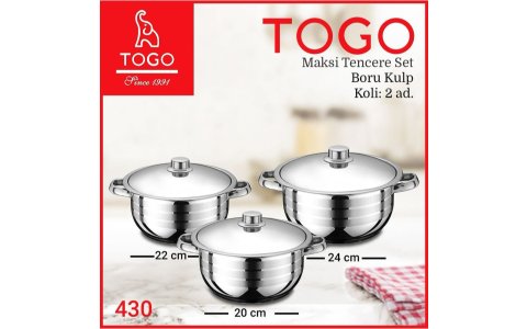 TOGO BORU KULP 20-22-24CM MAXI TENCERE SETI*2