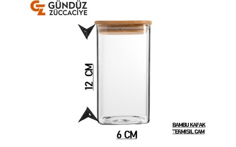 TOGO BAMBU KAPAK TERMISIL KAVANOZ(6*12CM)**120