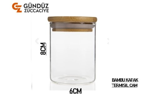 TOGO BAMBU KAPAK YUV TERMISIL KAVANOZ(6*8CM)**200