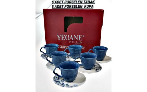 YEGANE 12 PARÇA PORSELEN NESCAFE TAKIMI*200