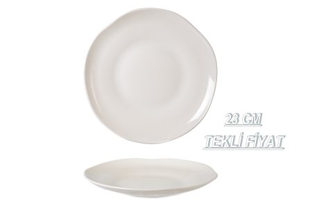 IPEK PORSELEN KAYRA 23CM PASTA TABAK KREM *6