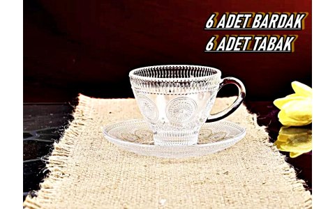 RAYAN ORIENTAL ÇAY SETI(6ADET TABAK 6 ADET BARDAK)**4