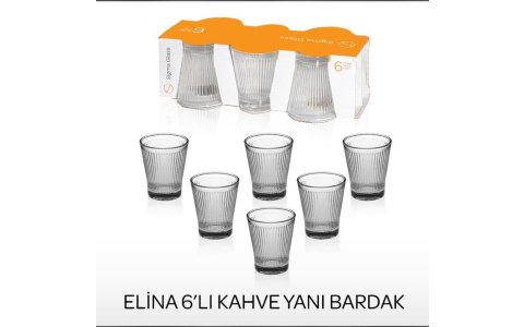 SIGMA ELINA 6LI KAHVEYANI BARDAK**12