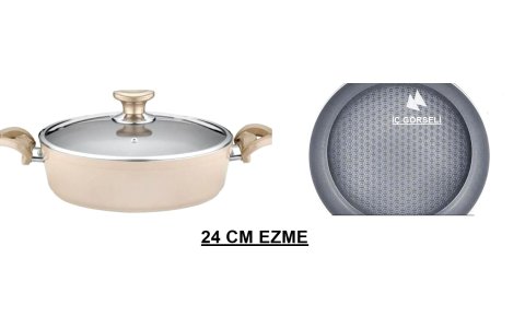 PAN-DORA KRISTAL GRANIT 24CM EZME BASIK TENCERE(4MM)**8