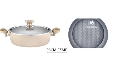 PAN-DORA KRISTAL GRANIT 26CM EZME BASIK TENCERE(4MM)**8