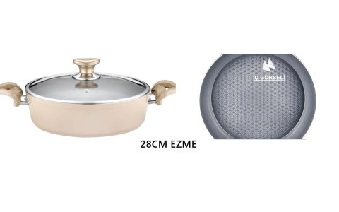 PAN-DORA KRISTAL GRANIT 28CM EZME BASIK TENCERE(4MM)**8