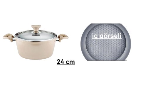 PAN-DORA KRISTAL GRANIT 24CM EZME DERIN TENCERE(4MM)**6