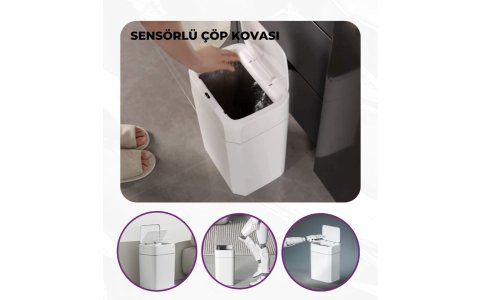 BURSEV 12LT SENSÖRLÜ ÇÖP KOVASI**1