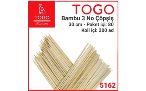 TOGO BAMBU 3NO ÇÖP SIS 30CM(PAKET ICI:80)***200