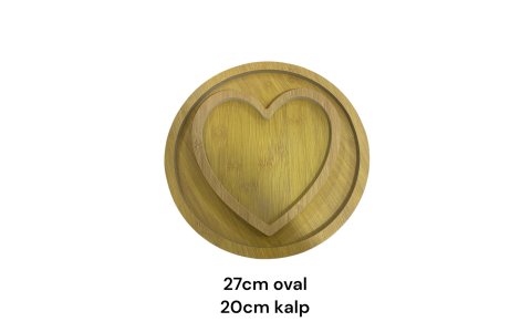 PABLITO 2LI AHSAP SUNUM TABAK(27CM+20CM)**24