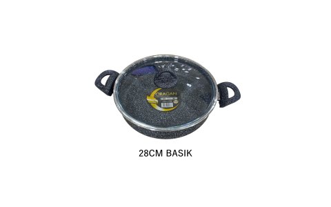 ÇIRAGAN 28CM GRI GRANIT BASIK TENCERE (KOLİ İÇİ:8)