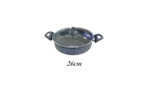 ÇIRAGAN 26CM GRI GRANIT BASIK TENCERE (KOLİ İÇİ:8)