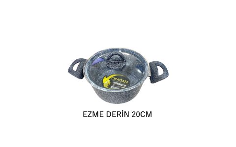 ÇIRAGAN EZME 20CM SIYAH DERIN TENCERE*8