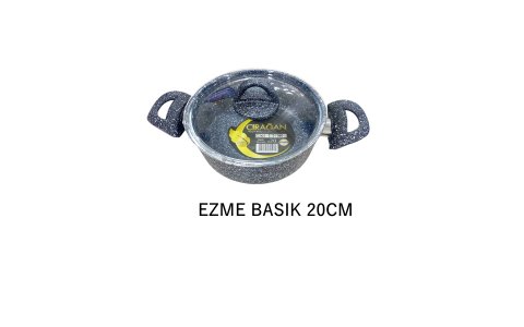 ÇIRAGAN EZME 20CM SIYAH BASIK TENCERE*8