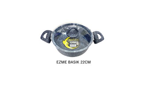 ÇIRAGAN EZME 22CM SIYAH BASIK TENCERE*8
