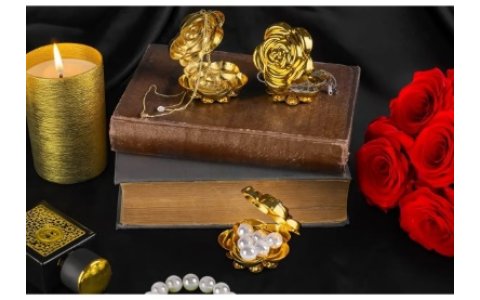 METAL GOLD GÜL LOKUMLUK**1