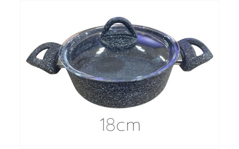 ÇIRAGAN EZME 18CM SIYAH BASIK TENCERE*8