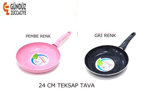 ÇIRAGAN 24CM TEKSAP GRI GRANIT TAVA (KOLİ İÇİ:12)