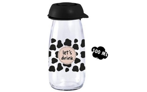 HEREVIN 500ML SIYAH KETS DRINK DES SUT SISESI***11