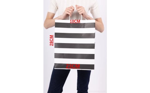 POBIPAK KÇK BOY ÇIZGILI HEDIYE ÇANTASI(23*10*28CM)**50