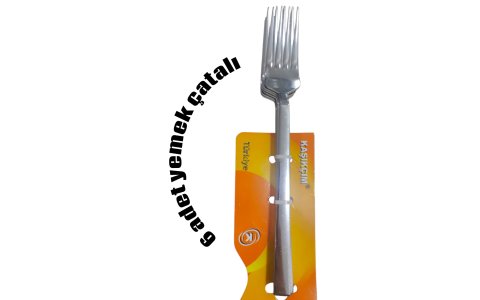 GÜNDÜZ KARTELALI DÜZ 6LI YEMEK ÇATALI*100
