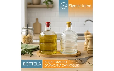 SIGMA BOTTELA AHSAP STANDLI 2LI DAMACANA CAM YAGLIK***8