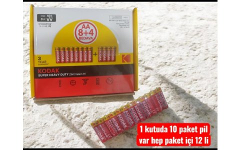 KODAK 1 KUTU KALEM PIL(1 KUTUDA 10 PAKET VAR)**1