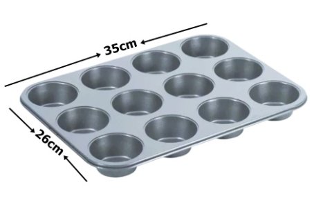 TERCIH METAL MUFFIN 12LI KEK KALIBI*60
