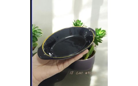 ASEL HOME SERAMIK OVAL KUPLU 18*CM ÇEREZLIK**52