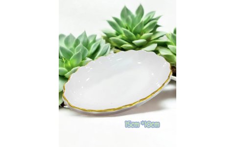 ASEL HOME SERAMIK YALDIZLI OVAL ÇEREZLIK (10*15CM)*72