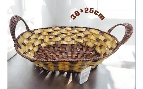 TERCIH (30*25CM)KULPLU HASIR OVAL SEPET**72