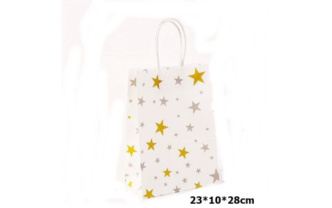 POBIPAK KÇK BOY YILDIZLI HEDIYE ÇANTASI(23*10*28CM)**50