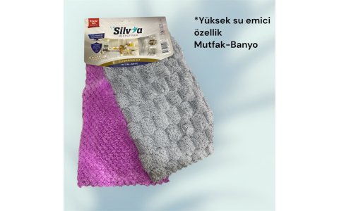 SILVIA 32*32CM KARTELALI 2LI DIAMOND TEMIZLIK SETI**1