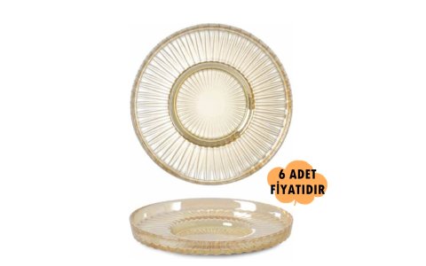 SIGMA ELENA 14933 ORANJ 6LI ÇAY TABAK (12CM)***12