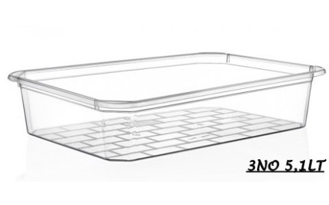 KONERDEM SEFFAF 5,1LT 3NO PEYNIR KÜVETI*50