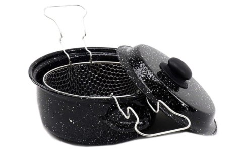 ES-SAN GAZINOX EMAYE 24CM BENEKLI FRITÖZ TENCERE*21