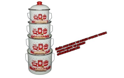 ALEV EMAYE 4LÜ BAKRAÇ TAKIMI