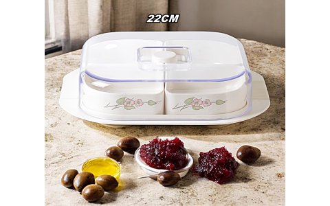 IPEK MELAMIN PRENSES KARE KAHVALTILIK 22CM***12