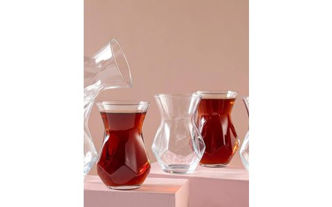 RAYAN LAVINYA 6LI KRISTAL INCE BELLI ÇAY BARDAK***12