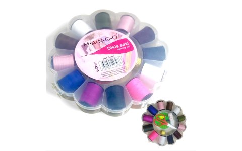 MANGO ÇIÇEK MODEL DIKIS IGNE IPLIK SETI (6PARÇA)***1