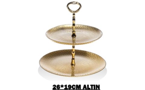 SIGMA ADEN METALIK ALTIN KURABIYELIK 26+19CM***8