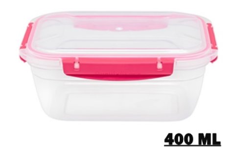 QS 400ML DIKDORTGEN SIZDIRMAZ SAKLAMA KABI***24