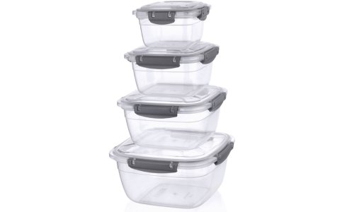 QS PLAS KARE 4LÜ SIZDIRMAZ SET(500+900+1500+2000ML)**12