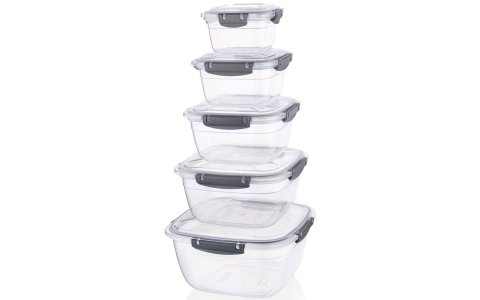 QS PLAS KARE 5LI SIZDIRMAZ SET(500+900+1500+2400+3750ML)**12