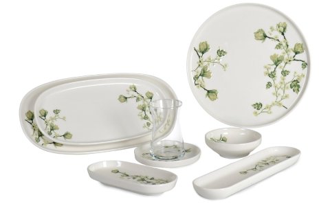 IPEK PORSELEN *TLD29KHT-FRES*29 PARÇA YESIL ÇIÇEKLI YUV KAHVALTI TAKIMI***1